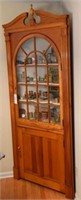 Lot #4186 - Pine corner cabinet with cathedral