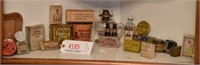 Lot #4185 - Selection of misc. tins and boxes