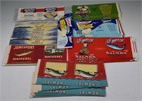 Lot #4190 - Qty of vintage Salmon and Seafood