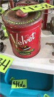 Velvet tobacco tin can