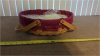 ROUND LONGABERGER BASKET WITH INSULATED COOLER