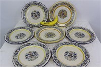 Set 7 MERIDIANA Ceramiche Italy Plates