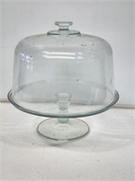 Large Glass Cake Stand with Dome