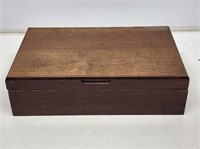 Wooden Lift Top Document Box