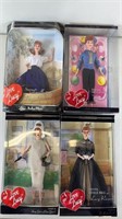 4pc NIP I Love Lucy Collector Barbie Dolls