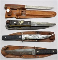 4 Fixed Blade Knives: Imperial, Japan, Sharp
