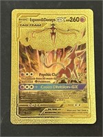 Espeon & Deoxys GX Gold Foil Pokémon Card