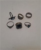 6 assorted rings