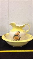 ceramic wash basin with pitcher very nice no