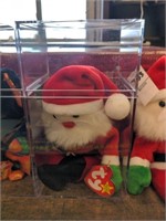 Beanie baby Santa in case