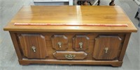 Cedar chest on casters, 45" x 20" x 21"