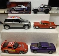 6- die cast cars