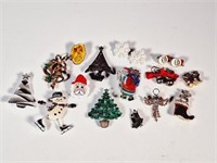 Vintage Christmas Jewelry: Pins, Clip-on Earrings