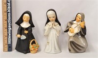Vintage Porcelian Nun Figures-NAPCOWARE/L&M