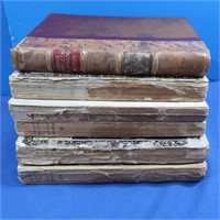 5 Antique Books Missing Outers, 1