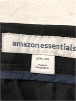 33Wx34L Amazon Essentials Slim Black Pant