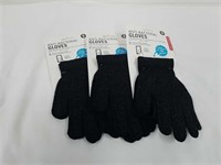 Three new size small antibacterial gloves