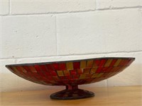 Large glass centerpiece bowl