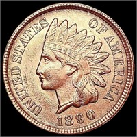 1890 RED Indian Head Cent CHOICE BU