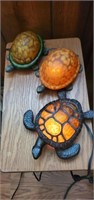 Cast Iron & Glass Turtle Light