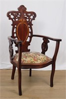 EARLY 19TH CENTURY CHIPPENDALE REVIVAL ARM CHAIR