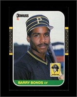1987 Donruss Barry Bonds Pittsburgh Pirates Rookie