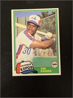 1981 Topps Rookie Traded Tim Raines Montreal Expos