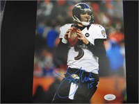 Joe Flacco Signed 8x10 Photo JSA Witnessed