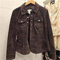 Womens Leather Jacket- Live A Little Size L