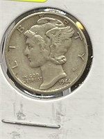 Mercury Head 90% Silver dime 1944
