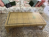 Large coffee table with Chinese paper covering