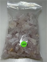 Bagged 2lb rose quartz Crystal fragments