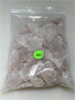 Bagged 2lb rose quartz Crystal fragments