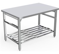 Stainless Steel Prep Table 48 x 24 Inch, NSF