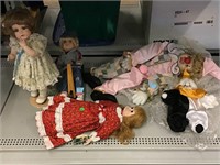 Collection of Vintage Assorted Dolls