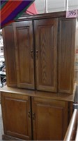 2 PIECE SEWING CABINET WITH DRAWERS, BINS,