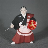 Hakata Doll Samurai Spear Statue 9" tall
