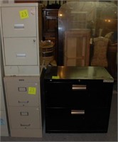 Lot of 3 filing cabinets