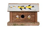 Rare Hand Crafted & Painted Bird House by John A.