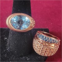 Two Copper colored rings marked .925 - single