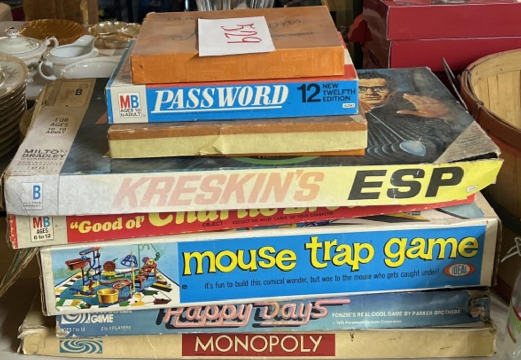 Vintage board game lot