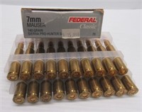 (20)Rounds of Federal 7mm Mauser 140 grain Sierra