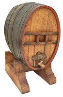 LARGE FRENCH COGNAC BARREL ON STAND