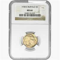 1938-D Buffalo Nickel NGC MS66