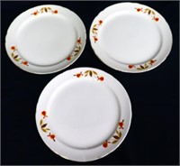 Lot of 3 Jewel T 8in plates