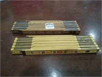 2 Vintage Folding Measuring Sticks