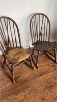 2 Windsor style rocking chairs, mid size, chair