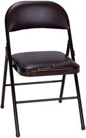 Cosco Black Steel Frame Vinyl Folding Chair  Qty:3