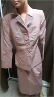 IRENE Ladies Fitted 2 piece suit - Gray/Rose color