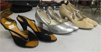 Ladies heels (3 Pair)  Satin, Suede, Leather
